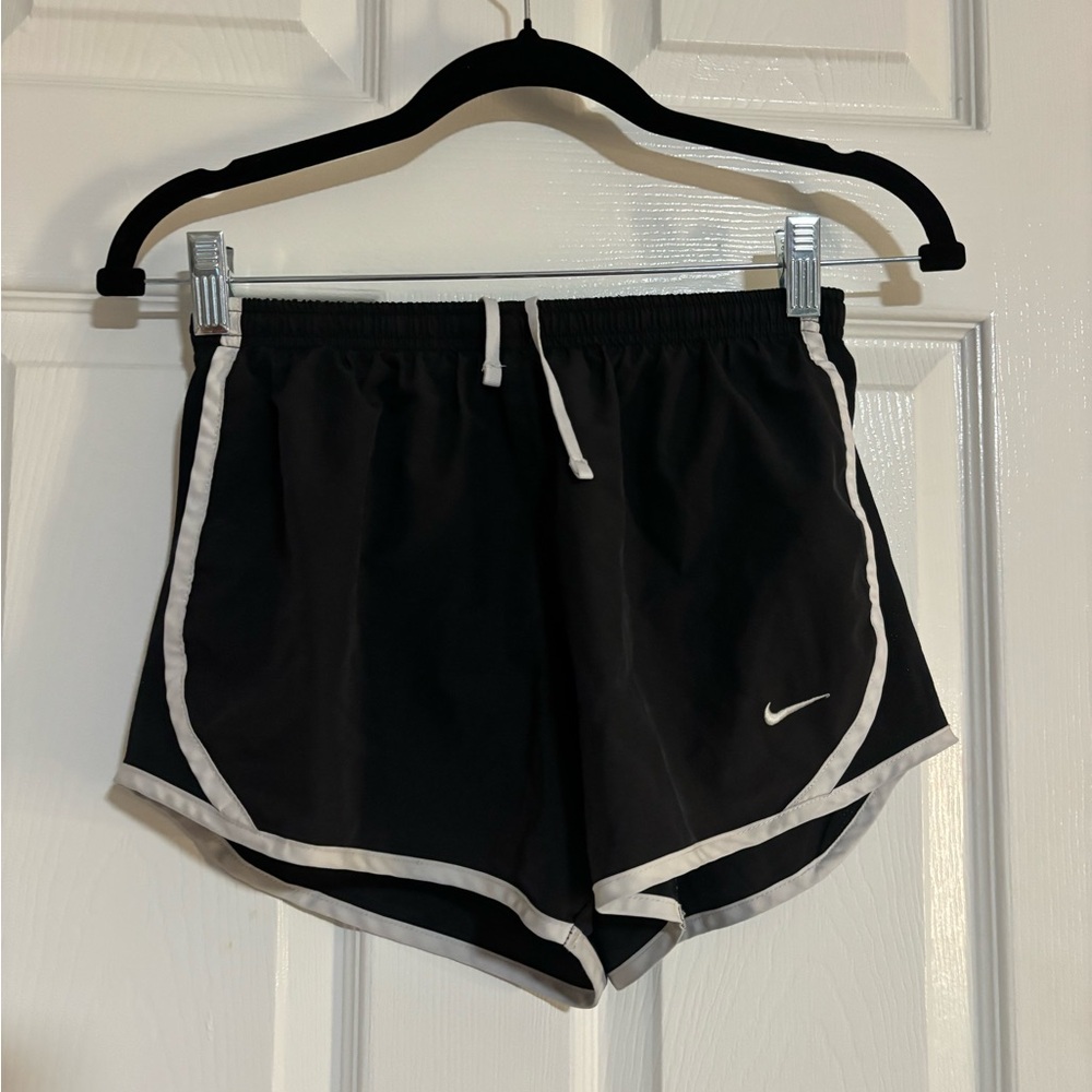Large Kids Black and White Nike Athletic Shorts